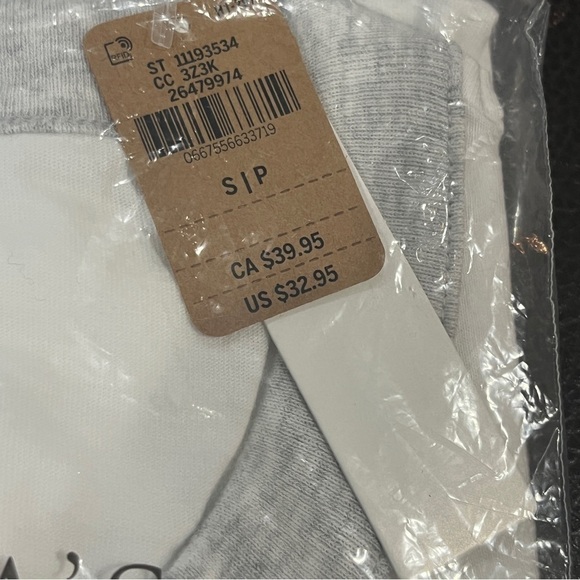 VICTORIA'S SECRET PINK Small Cotton SHORT SLEEVE CAMPUS RINGER T-SHIRT WHITE - Picture 6 of 7